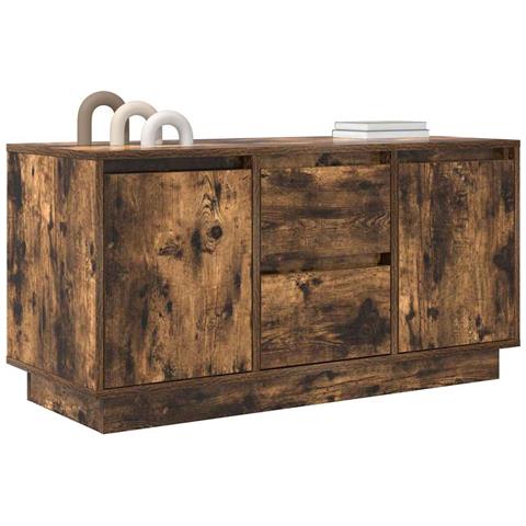 Mobile Porta TV con Luci LED Rovere Fumo 100x41x50 cm - Foto 2