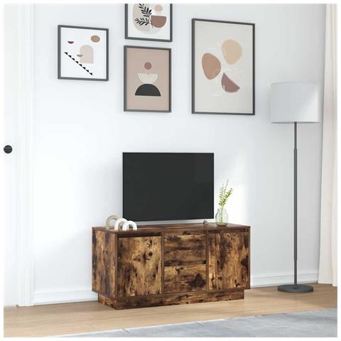 Mobile Porta TV con Luci LED Rovere Fumo 100x41x50 cm - Foto 10