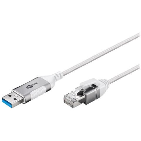 74381 adattatore per inversione del genere dei cavi USB 3.0 type A RJ45 Bianco - Foto 11