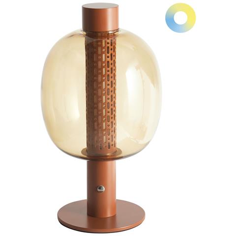 Lampada Da Tavolo Senza Fili A Led Pulangi Con Dimmer Metallo Marrone - Foto 2