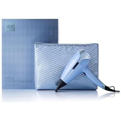 Helios Asciugacapelli Professionale In Blu Ghiaccio Con Cofanetto Iced Luxe - Leggero, Styling Veloce, Controllo Styling Definitivo - Foto 1
