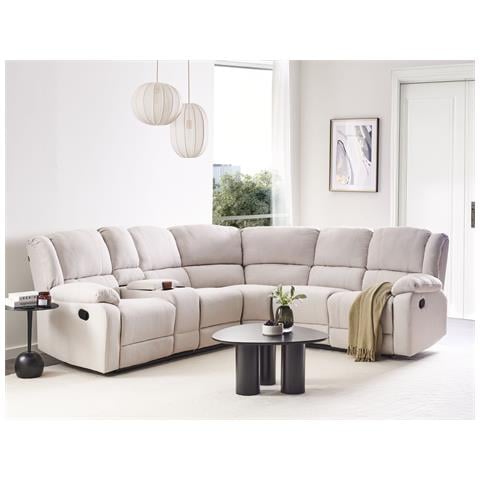 5 Posti Rokke Tessuto Beige Chiaro Lato Sinistro - Foto 1