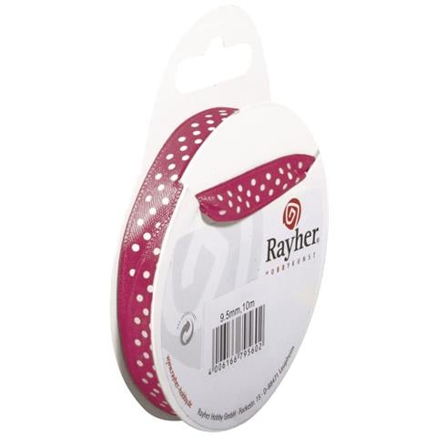 Nastro In Raso Con Puntini H 9,5mm Rotolo 10mt Pink - Foto 1