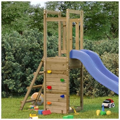 Set Da Gioco Da Esterno 53x46,5x169 Cm Legno Di Pino Impregnato - Foto 2