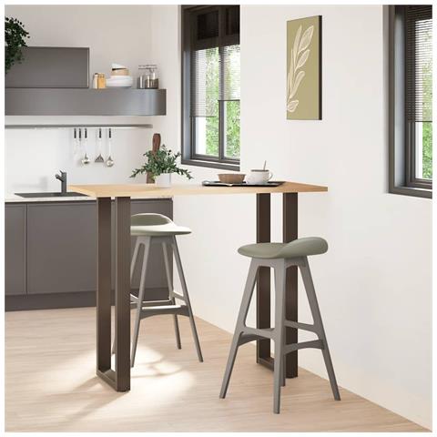 Gambe Tavolino Caffè A U 2 Pz 50x(110-111) Cm In Acciaio - Foto 2