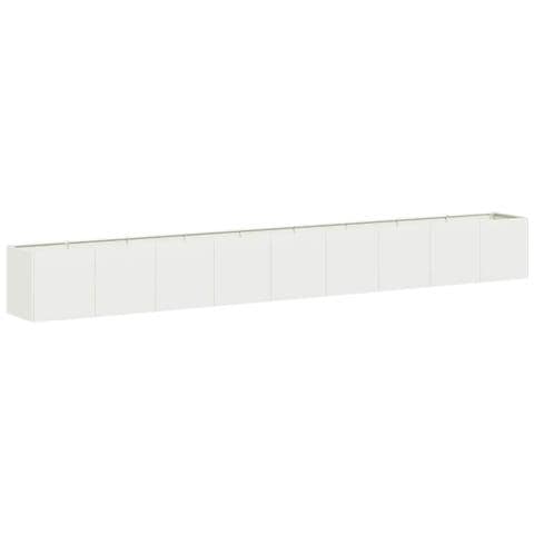 Fioriera Bianca 360x40x40 Cm In Acciaio Laminato A Freddo - Foto 2