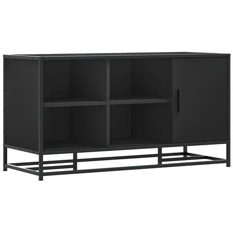 Scarpiera Nera 100x40x53,5 Cm In Truciolato E Metallo - Foto 2