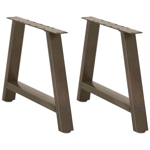 Gambe Tavolino Da Caffè A A 2 Pz 70x(42-43) Cm Acciaio - Foto 1