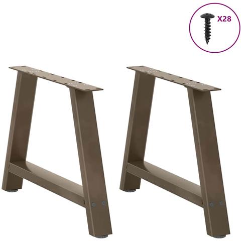 Gambe Tavolino Da Caffè A A 2 Pz 70x(42-43) Cm Acciaio - Foto 3