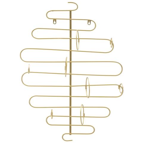 Porta Bottiglie Mf326 - Oro - Metallo - 53x13x72 Cm - Foto 1