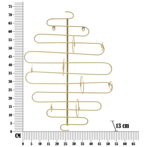Porta Bottiglie Mf326 - Oro - Metallo - 53x13x72 Cm - Foto 5