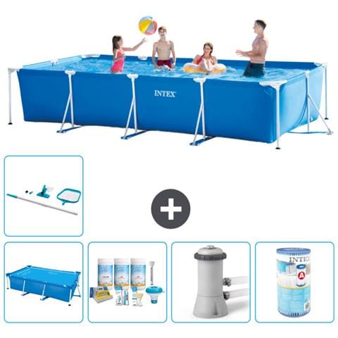 Piscina Fuori Terra - Rettangolo - 450x220x84 Cm - Blu - Include Accessori Coordinati A249 - Foto 1