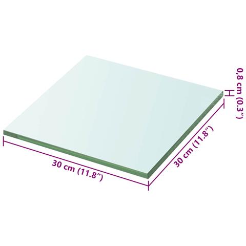 Lusso Casadino -  Mensole In Vetro Trasparente 2 Pz 30x30 Cm - Foto 4