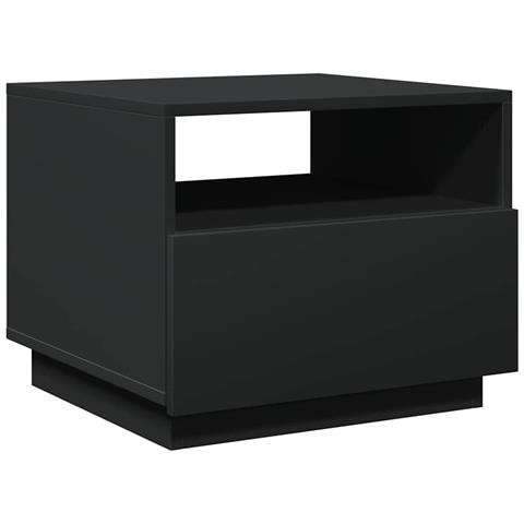Lusso Casadino -  Tavolino Da Soggiorno Con Luci Led Nero 50x49x40 Cm - Foto 2