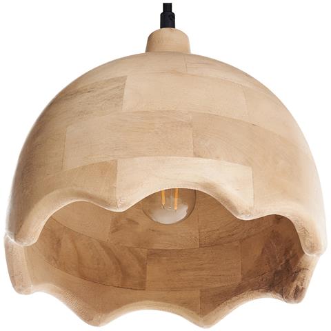 Lampadario Gomati Legno Di Mango Marrone Chiaro - Foto 2