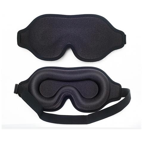 Mascherina Per Occhi In Seta Di Ghiaccio 3d: Comfort E Oscurità Per Un Riposo Ottimale Black - Foto 1