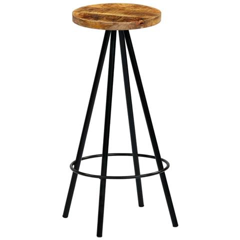 Sgabelli Da Bar 2 Pz In Legno Massello Di Mango - Foto 1