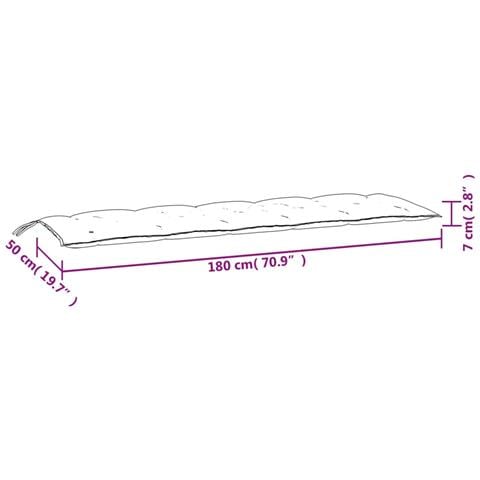 Cuscino per Panca Beige 180x50x7 cm in Tessuto Oxford - Foto 7
