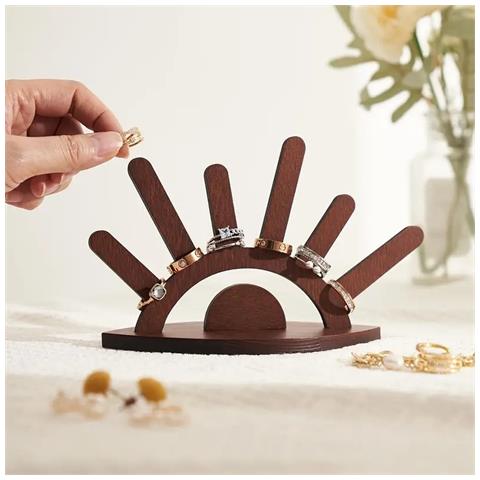 Elegante Espositore Per Gioielli In Legno - Porta Anelli E Organizer - Foto 2