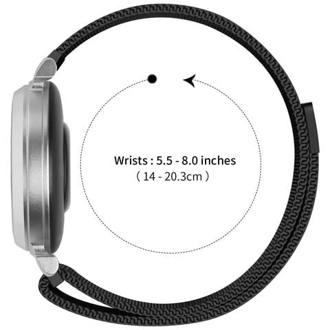 Cinturino In Acciaio Inossidabile Milanese Compatibile Con Garmin Lily 2 - Vari Colori Black - Foto 2