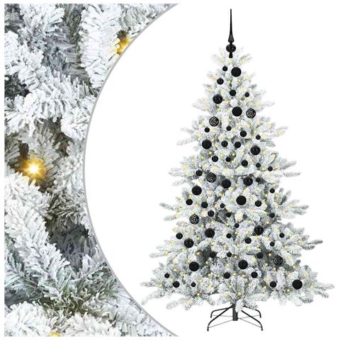 Albero di Natale Artificiale con Rami Pieghevoli Bianco 180 cm - Foto 1