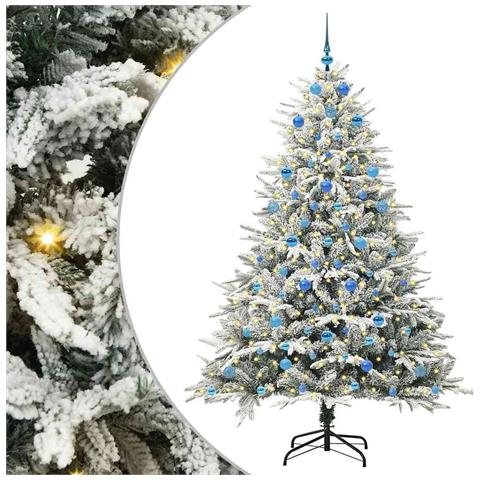 Albero di Natale artificiale preilluminato con set di palline - Foto 1
