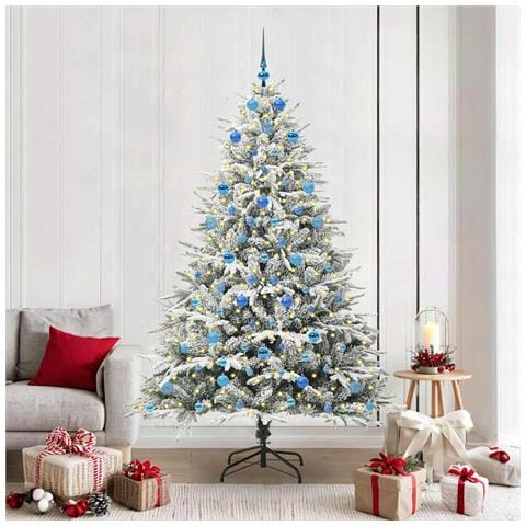 Albero di Natale artificiale preilluminato con set di palline - Foto 2
