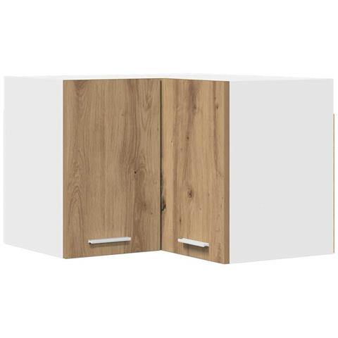 Armadio pensile Riga Rovere Artigiano e Bianco 57 x 57 x 40 cm - Foto 1