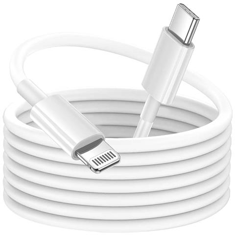 Cavo Usb-c A Lightning 2m Modello Must Havz Ricarica E Trasferimento Rapido, Bianco - Foto 1