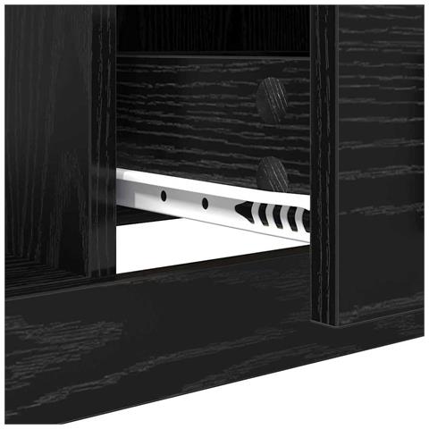 Tavolino da salotto con cassetto Rovere Nero 90 x 50 x 35 cm - Foto 9