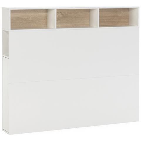 Testiera Zeus 145 Cm Bianca, 2 Ante 9 Posti - Foto 1