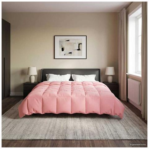 Duvet Invernale Trapuntato Rosa 240 x 260 cm Microfibra - Foto 2