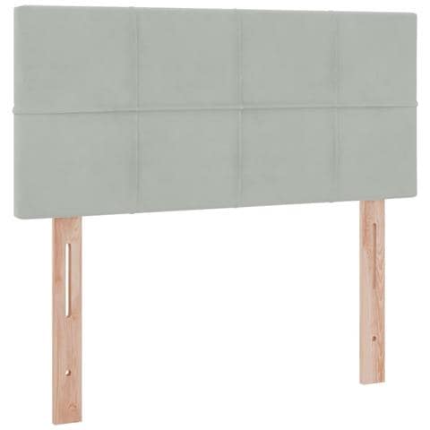 Letto con Contenitore Grigio chiaro 90 x 190 cm Velluto - Foto 9