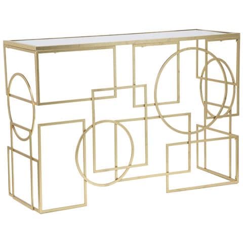 Tavolo Consolle Vkh625-oro-metallo-120x41x81 Cm - Foto 1