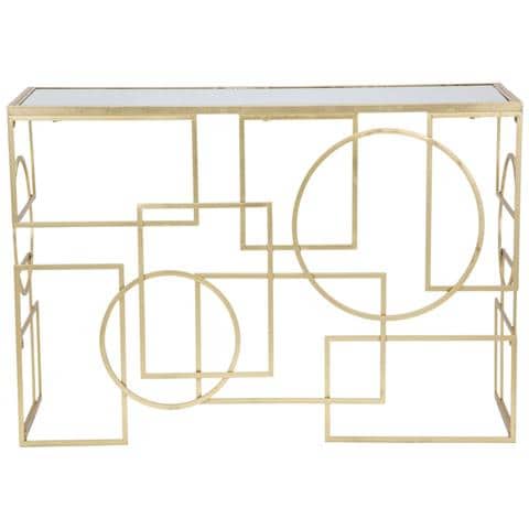 Tavolo Consolle Vkh625-oro-metallo-120x41x81 Cm - Foto 2