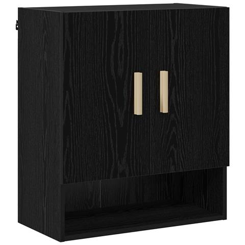 Armadietto a muro Rovere Nero 60 x 31 x 70 cm Legno multistrato - Foto 1