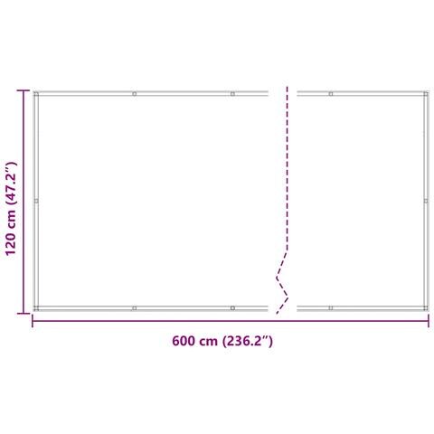 Schermo da balcone Grigio chiaro e bianco 120 x 600 cm - Foto 8