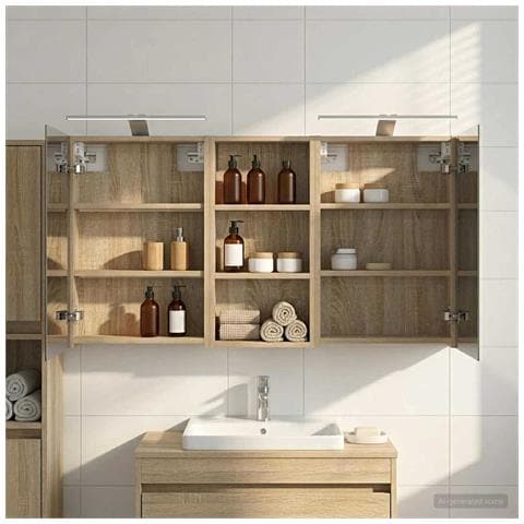 Set di Armadi da Bagno con porta 3 pcs 110 x 10,5 x 60,5 cm - Foto 2