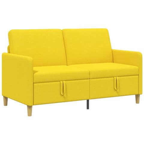 Divano con Storage Giallo Chiaro 152 x 78 x 87 cm Poliestere - Foto 1
