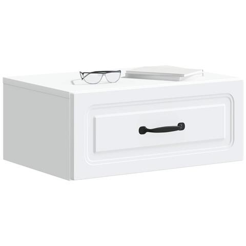 Mobiletto da notte a muro 2 pcs Bianco 49 x 34,5 x 20 cm - Foto 2