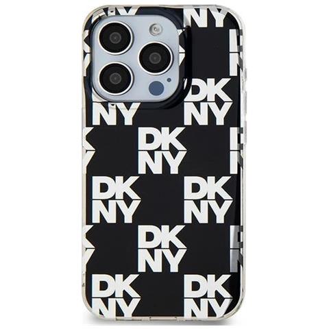 Dkny Iml Custodia A Scacchi Mono Per Iphone 15 / 14 / 13 - Nera - Foto 1