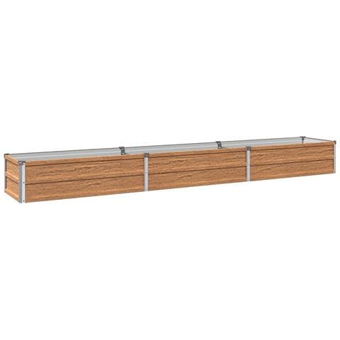 Letto rialzato da giardino Marrone legno 240 x 40 x 24 cm - Foto 1