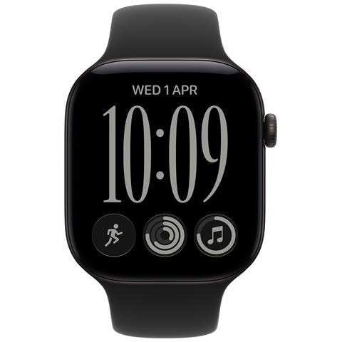 Watch Series 12 GPS, cassa 42 mm in alluminio nero con cinturino Sport nero - S /M - Foto 2