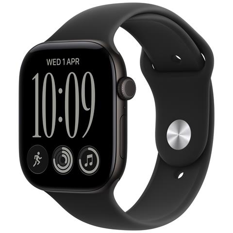 Watch Series 12 GPS, cassa 42 mm in alluminio nero con cinturino Sport nero - S /M - Foto 1