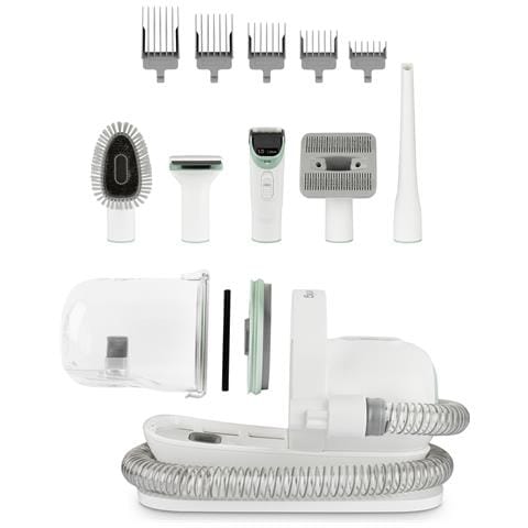 Aspiratore e Macchina per Toelettatura di animali domestici PAW400, 9 Accessori,Ciotola rimovibile 1L, 3 velocità di aspirazione, Bianco - Foto 6