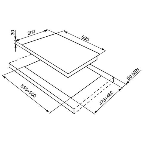 Piano Cottura SR964NGH Serie Victoria a Gas 4 Fuochi Gas Colore Nero - Foto 2