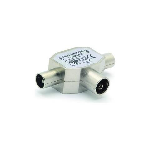 899-Sdoppiatore Splitter metallico ANTENNA TV 1 F IN / 2xM OUT - Foto 2