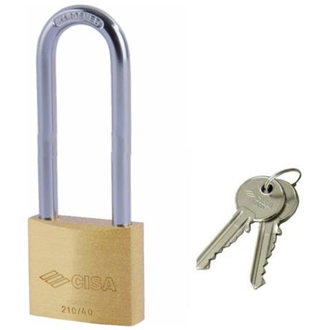 Lucchetto Ottone Mm 50 Arco Extra Lungo 22011 - Foto 3