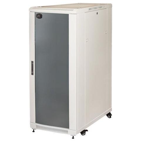 Armadio Rack 19" Per Reti 27u (a) 1388 (l) 600 (p) 800 Colore Grigio Porta Vetro - Foto 1