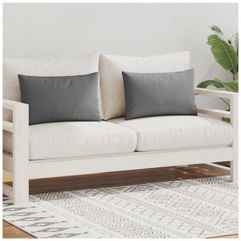 Cuscini Da Esterno 2 Pz 60x40 Cm Grigi - Foto 4